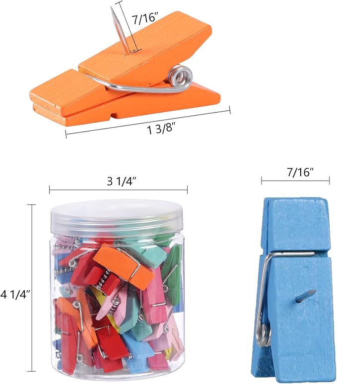 50Pcs Push Pin Clips Thumb Tacks - Image 4
