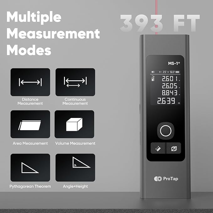 2-in-1 Laser Measure & Line Laser 393 FT - Image 3