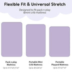 Yoofoss Pack and Play Sheets Fitted, Mini Crib Sheets 2-Pack - Image 3