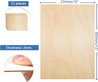 Unfinished Wood Pieces, Thin Plywood Wood Sheets - Image 3