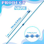 300Pcs Stainless Steel Ball Chain Set, 2.4mm Bead Chains 10 Colors 3.9 Inch - Image 2