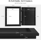 Kids Frames, 8.5x11 Front Opening Kids Artwork Frames Changeable, Holds 50 Pcs - Image 3