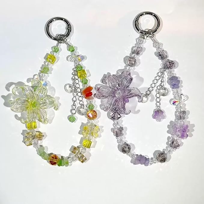 CYEENUT40pcs Flower Shape Beads Color Iris Bead Color Lily Beads - Image 6