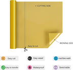 RENLITONG Gold Iron on Vinyl 12Inch by 15ft Roll HTV - Image 4