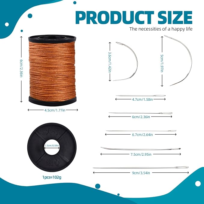 Topus Extra Strong Upholstery Repair Sewing Thread Kit and Heavy Duty Household - Image 6