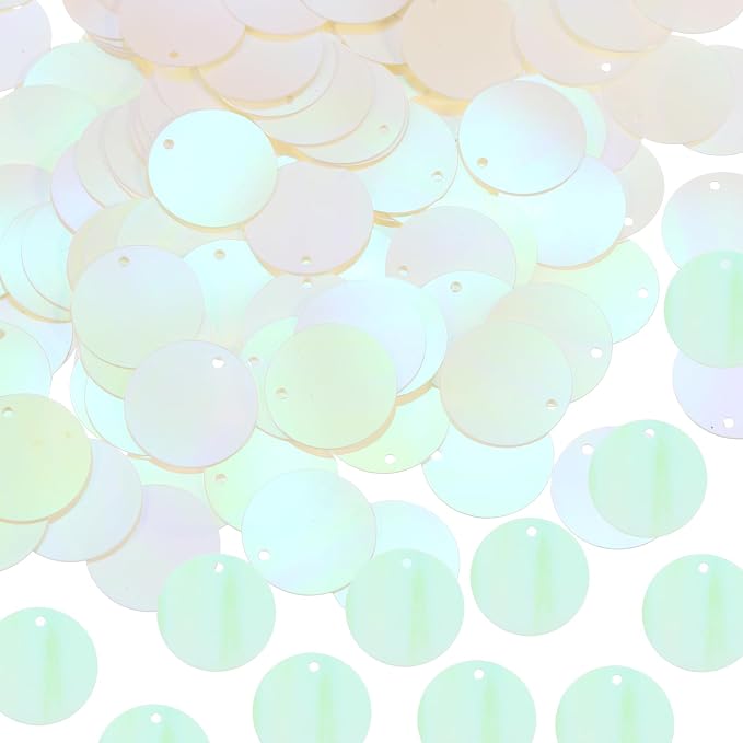 MECCANIXITY 700 Pcs Flat Round Sequins 15mm/0.6 Inch Loose Paillettes Craft by MECCANIXITY
