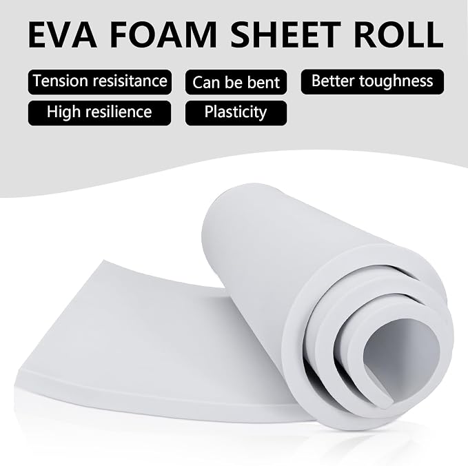15mm Thick White Eva Foam Cosplay Sheets roll, 13.9" x 39" Premium eva Craft - Image 4