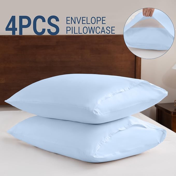 Pillowcases Queen 4 Pack, 20x30 Pillow Cases - Image 5