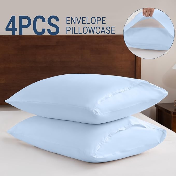 Pillowcases King 4 Pack, 20x36 Pillow Cases - Image 5