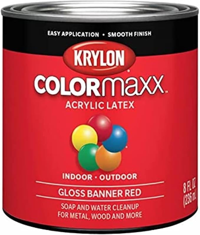 Krylon ColorMaxx Gloss Interior/Exterior Acrylic Latex Paint, Banner Red by Krylon%C2%AE