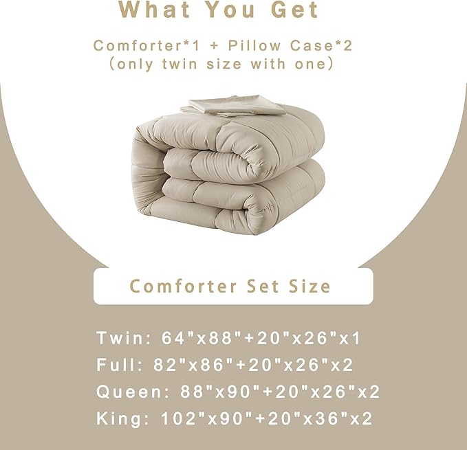 DOWNCOOL Queen Comforter Set -All Season Bedding Comforters Sets - Image 6