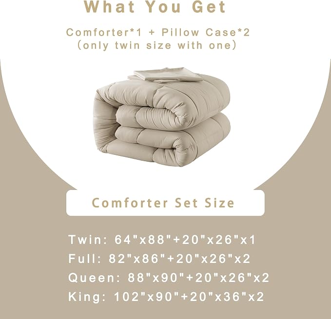 DOWNCOOL Full Size Comforter Sets -All Season Bedding Comforters Sets - Image 6