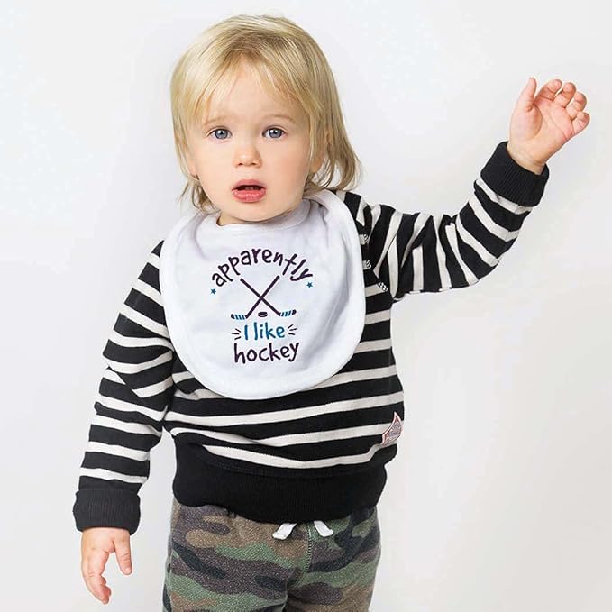 ChalkTalkSPORTS Hockey Baby & Infant Bibs | Soft Microfiber Ice Hockey Baby Bibs