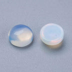 FASHEWELRY 50Pcs Natural Opalite Cabochons Flat Back Gemstone Cabochons 10mm - Image 4
