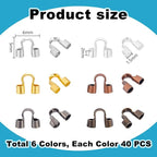 PH PandaHall 240 pcs 6 Colors Brass Wire Guard Guardians Wire Protectors U - Image 2