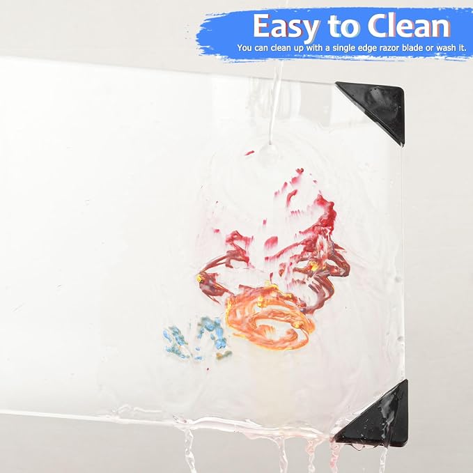 Glass Palette for Oil Painting, 16 x 12 Inches, Ultra Clear, Watercolor - Image 5