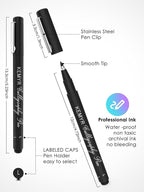 KEMYR 9 Micro Fine liner Drawing Art Pens Calligraphy Pens: 0.05mm-BR Size - Image 3