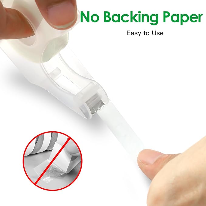 LOCKLOCK Double Sided Tape Light Duty, 40 Pack, 1/2 x 300 inches, Narrow Double - Image 2
