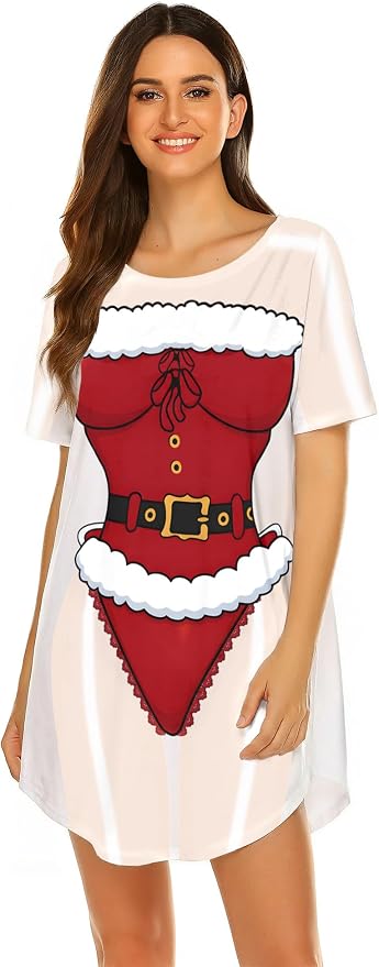 Ekouaer Women's Bikini Shirt Cover Up Short Sleeve Cute Bikini Print Cover-Up - Image 5