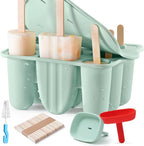 9-Cavity Popsicle Molds for Kids, Homemade BPA-Free Silicone Popsicle Maker by MEETRUE