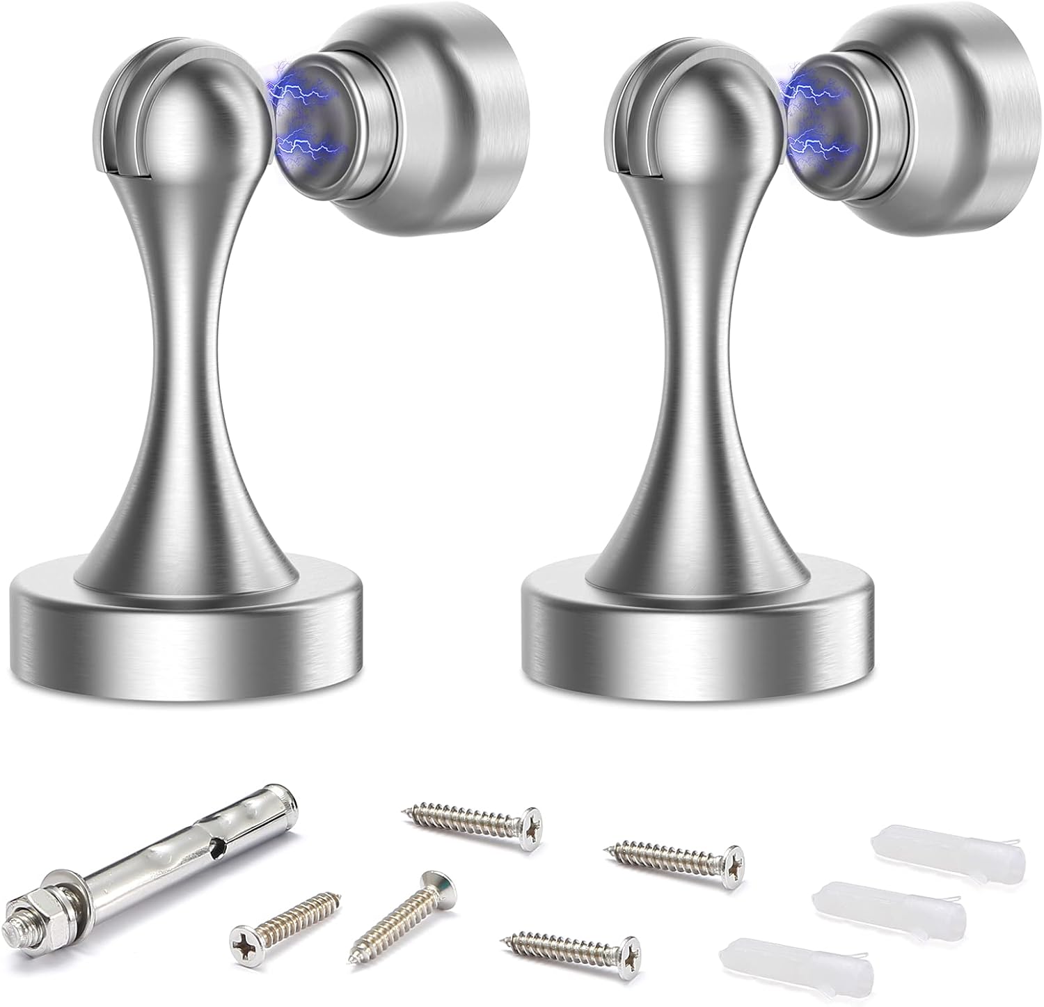 Magnetic Door Stop Stainless Steel，Door Stopper, Heavy Duty for Various Door Types, Keep Your Door Open, Wall Mount Door Holder/Catch