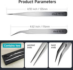 stedi 2PCS Precision Thickened Tweezers Set, Model Hobby Making Tools | - Image 5