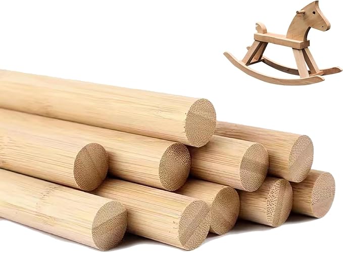 DaTpuik 1 x 48 Inch 2 PCS Dowel Rods Wood Sticks Wooden Dowel Rods by DaTpuik