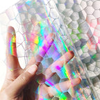 HYANG Transparent Football PVC Super Clear Holographic Vinyl Faux Leather - Image 2