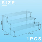 Acrylic Display Stand Risers, 3 Tier Perfume Stand Organizer, Large Shelf Risers - Image 2