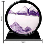 Muyan Moving Sand Art Picture Sandscapes in Motion Round Glass 3D Deep Sea Sand - Image 2