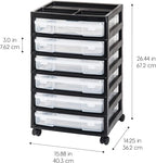 IRIS USA Fits 12" x 12" Paper, 6-Tier Scrapbook Rolling Storage Cart - Image 4