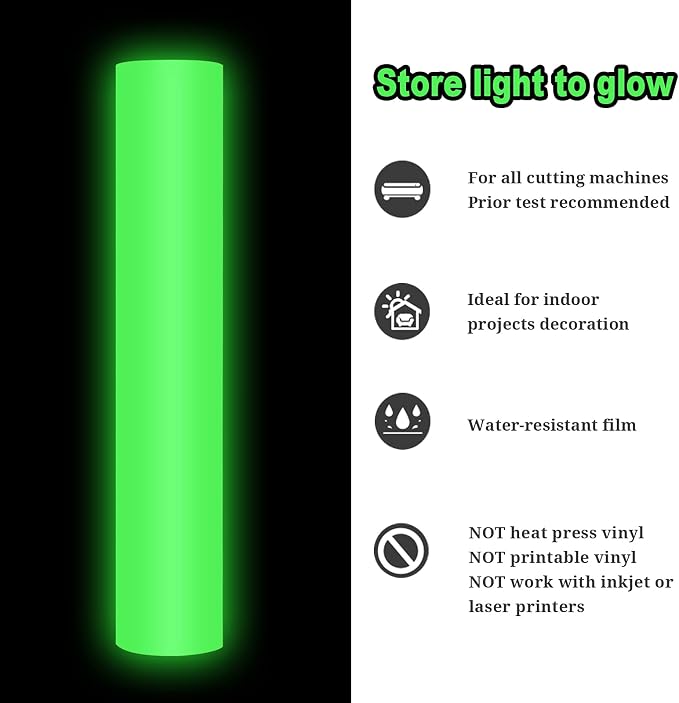 TECKWRAP Glow in Dark Vinyl Matte Adhesive Vinyl - Image 3