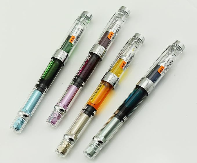 Lanxivi Yongsheng 3008 Piston Fountain Pen EF Extra Fine Nib, Transparent - Image 8