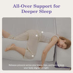 HOMELAB Adjustable Shredded Memory Foam Body Pillow, Cooling Long Pillow - Image 2