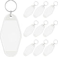 Uniclife 10 Pcs Blank Hotel Keychain Tags, Vintage Motel Keychain by UnicLife