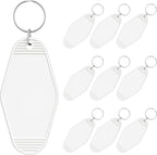 Uniclife 10 Pcs Blank Hotel Keychain Tags, Vintage Motel Keychain by UnicLife