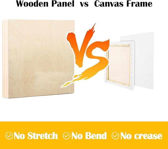 Falling in Art 2 Pack 18x18 Gallery Unfinished Wooden Canvas Panels | Birch - Image 4