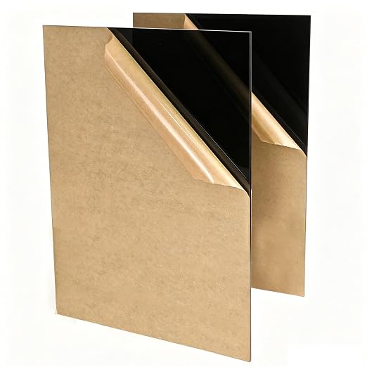 Translucent Black Acrylic Sheets 8 * 12 inch 1/8" Thick Transparent Cast by ToolinHand