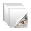 Silver Mirror Acrylic Sheets – 6 Pack, 8x8 Inches, 1/8 Inch Thick, Reflective by SAKRNIC