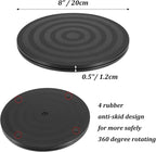 Hanobe Wooden Lazy Susan for Table Centerpiece, Round Serving Tray, 11.2" | - Image 6