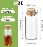 WFPLUS 60 Pcs 10ml Small Glass Bottles - Image 2