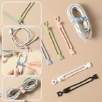 20Pcs Silicone Cable Ties, Reusable Cord management Organizer, High-elasticity - Image 4
