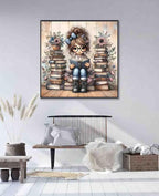 Girl Cross Stitch Kits for Adults Beginner, Book Flower Counted Cross Stitch - Image 4