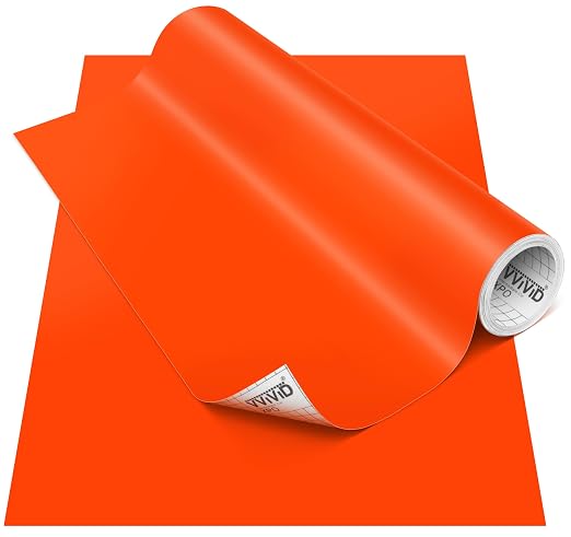 VViViD DECO65 Matte Pastel Orange Red Permanent Adhesive Craft Vinyl by VVIVIDVINYL