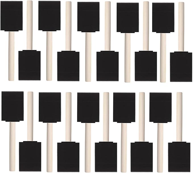 20 PCS Foam Paint Brushes, 1.6 Inch Sponge Brush by Unknown