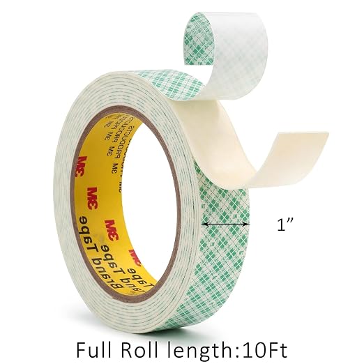 3M Double Sided Foam Tape 1" x 10Ft 2 Pack White | Double Coated Urethane - Image 3