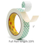 3M Double Sided Foam Tape 1" x 10Ft 2 Pack White | Double Coated Urethane - Image 3