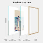 Gold Picture Frames Set of 3, Metal Geometric Photo Frame - Image 3
