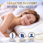 Memory Foam Pillow, Cervical Pillow, 4-Layer Queen, Contour Pillow, Side Sleeper - Image 3
