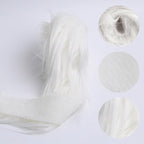 Shaggy Plush Faux Fur Fabric Precut Strips White Fur Fluffy Fuzzy Craft Fur - Image 3